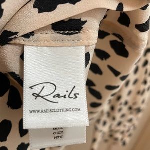 Rails Rebel Silk Blouse - Ivory Snakeskin